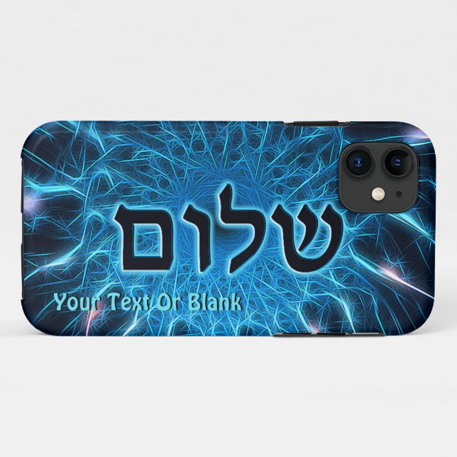 Capa Para iPhone Da Case-Mate Shalom Na Fractal Azul (Verso (horizontal))