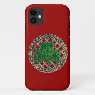 Capa Para iPhone Da Case-Mate Shamrock Vermelho e Botões Celtas Caso iPhone 5