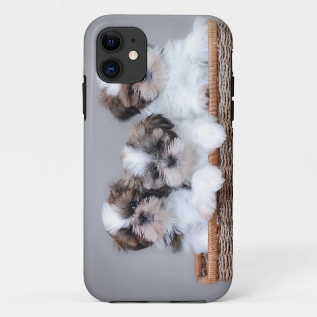 Capa Para iPhone Da Case-Mate Shih Tzu puppies (Verso)