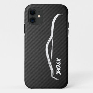Capa Para iPhone Da Case-Mate Silhueta do branco de Nissan Silvia 240sx