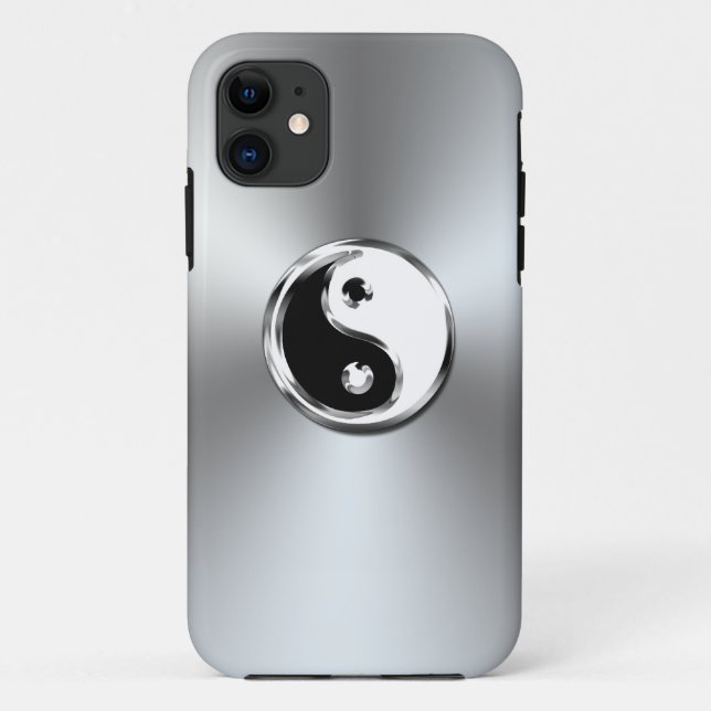 Capa Para iPhone Da Case-Mate Símbolo de Yin-Yang Gradic de Aço (Verso)