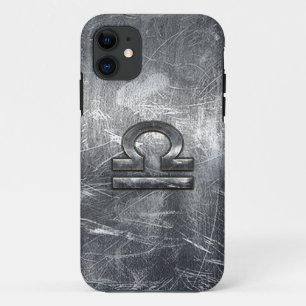 Capa Para iPhone Da Case-Mate Símbolo do zodíaco do Libra no estilo de aço de