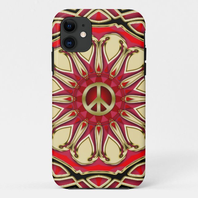 Capa Para iPhone Da Case-Mate Sinal de Paz Rosa Sun iPhone 5 Case (Verso)