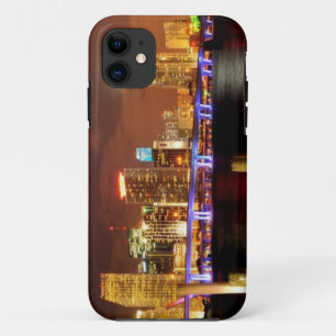 Capa Para iPhone Da Case-Mate Skyline na noite, Florida de Miami