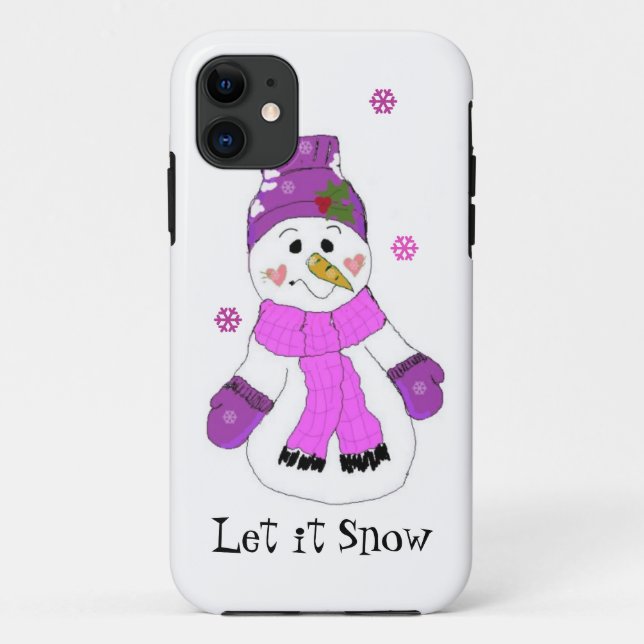 Capa Para iPhone Da Case-Mate Snowman Deixe nevar (Verso)