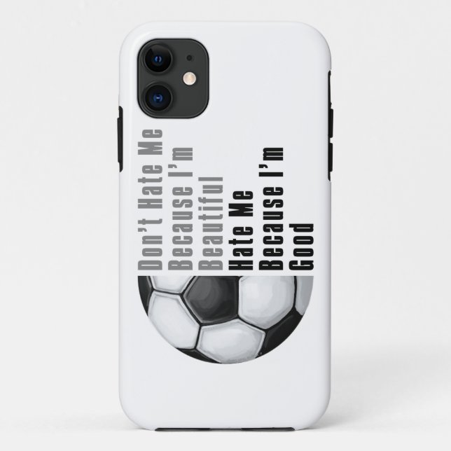 Capa Para iPhone Da Case-Mate Sou Bonita, Sou Boa Bola De Futebol (Verso)