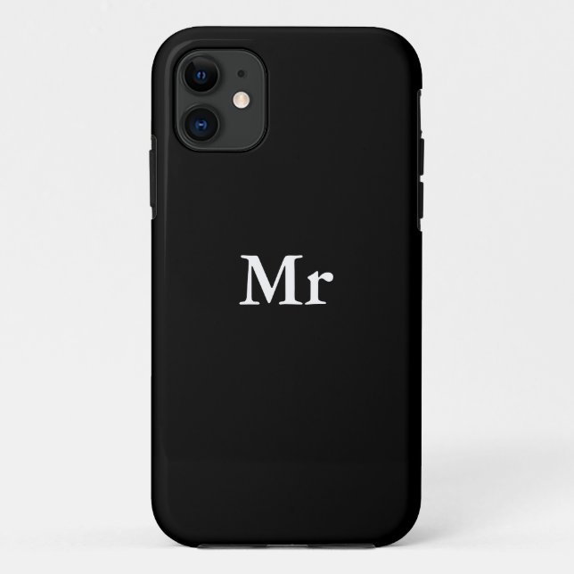 Capa Para iPhone Da Case-Mate Sr. e Sra. | elegante casal de correspondência mod (Verso)