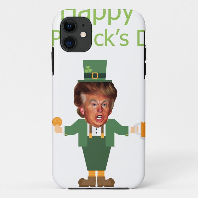 Capa Para iPhone Da Case-Mate st patrics trump leprechaun (Verso)