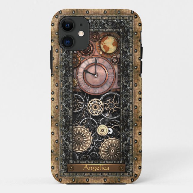 Capa Para iPhone Da Case-Mate Steampunk elegante customizável (Verso)
