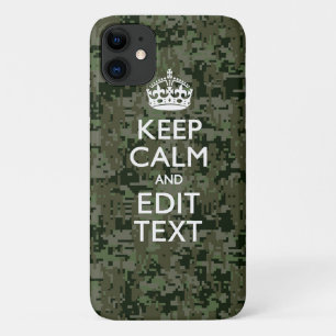 Capa Para iPhone Da Case-Mate Sua Camuflagem Digital de Texto Woodland Fique Cal