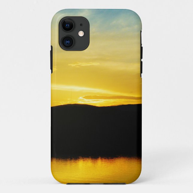 Capa Para iPhone Da Case-Mate Sunset Amarelo do Lago Mt (Verso)