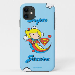 Capa Para iPhone Da Case-Mate Supergirl Chibi Voando Arco-Íris