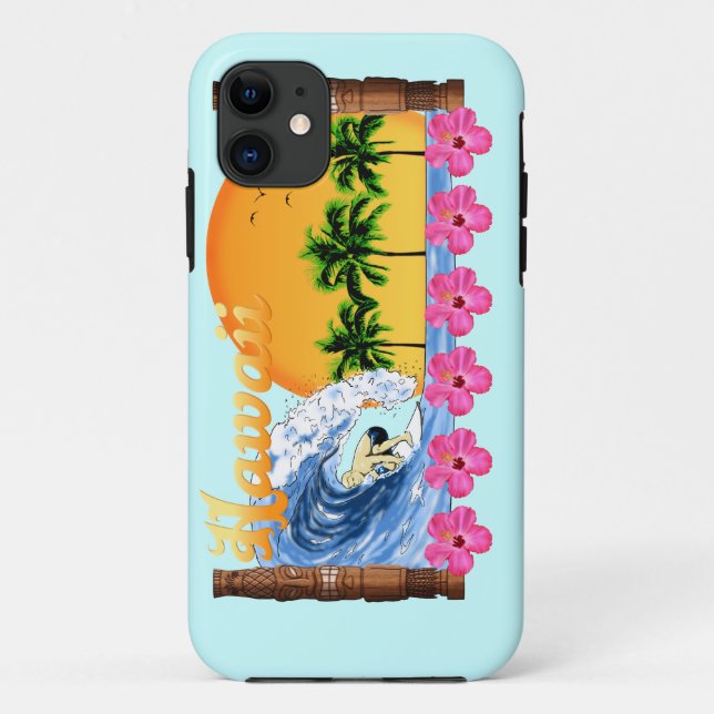 Capa Para iPhone Da Case-Mate Surfar havaiano (Verso)