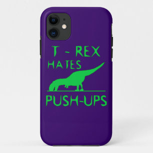 Capa Para iPhone Da Case-Mate T REX ODEIA PUSHUPS Engraçado Design Dino