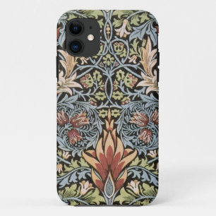 Capa Para iPhone Da Case-Mate Tapeçaria de William Morris do verde azul