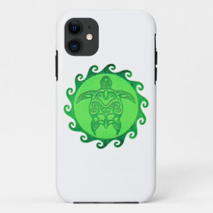 Capa Para iPhone Da Case-Mate Tartaruga de mar verde tribal