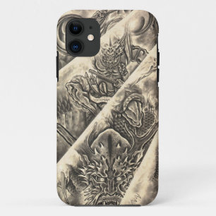 Capa Para iPhone Da Case-Mate Tatuagem japonês da tinta do demónio do vintage