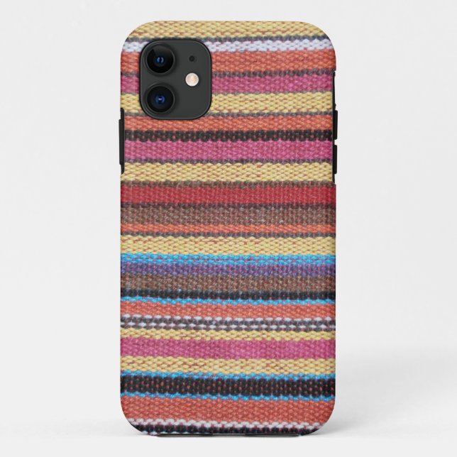 Capa Para iPhone Da Case-Mate Tecido Stripes Padrão I + suas ideias (Verso)