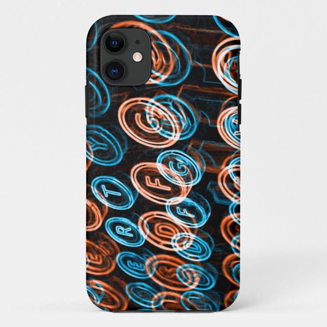 Capa Para iPhone Da Case-Mate Teclas de máquina de escrever neon (Verso)