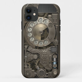 Capa Para iPhone Da Case-Mate Telefone de Discagem de Metal Rotário Steampunk.