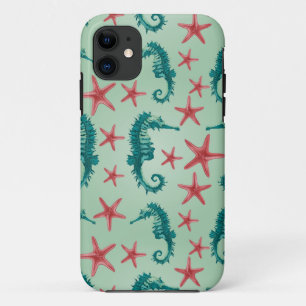 Capa Para iPhone Da Case-Mate Teste padrão 2 do cavalo marinho da cerceta