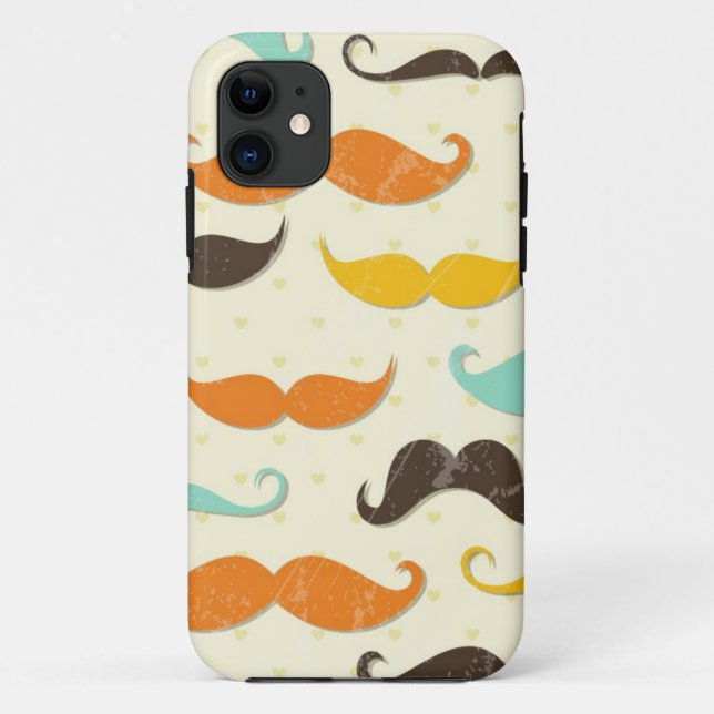 Capa Para iPhone Da Case-Mate Teste padrão 3 do bigode (Verso)