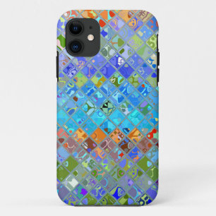 Capa Para iPhone Da Case-Mate Teste padrão abstrato #5 do vitral do mosaico