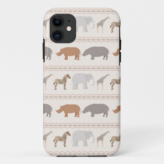 Capa Para iPhone Da Case-Mate Teste padrão africano 1 dos animais (Verso)