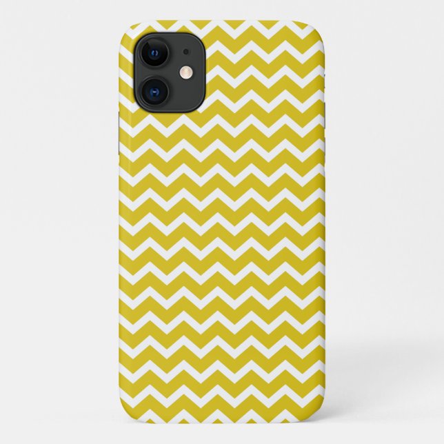 Capa Para iPhone Da Case-Mate Teste padrão amarelo das vigas do ziguezague (Verso)
