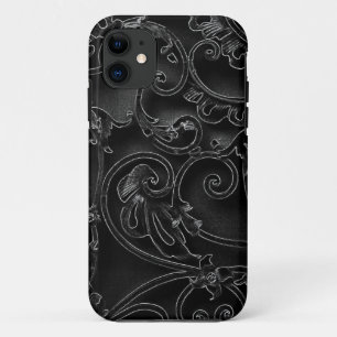 Capa Para iPhone Da Case-Mate Teste padrão barroco gótico preto do redemoinho