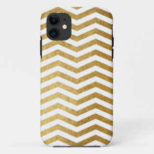 Capa Para iPhone Da Case-Mate Teste padrão branco Dourado de Chevron