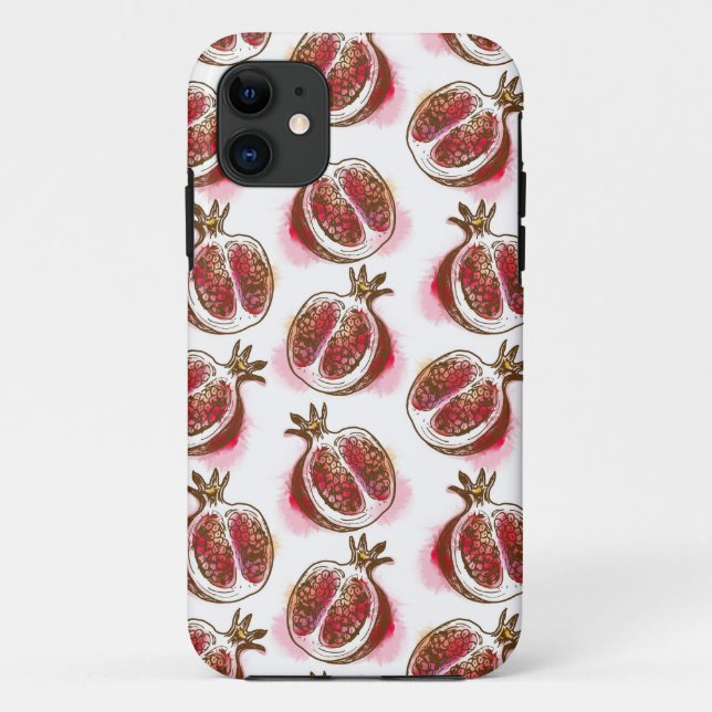 Capa Para iPhone Da Case-Mate Teste padrão com romã (Verso)