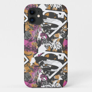 Capa Para iPhone Da Case-Mate Teste padrão cómico 3 das alcaparras de Supergir