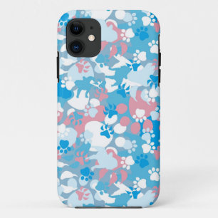 Capa Para iPhone Da Case-Mate Teste padrão cor-de-rosa e azul do cão da