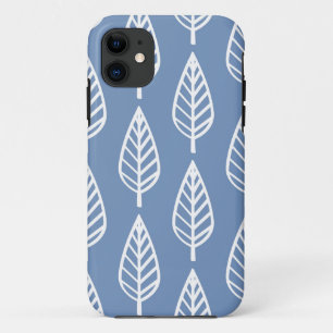Capa Para iPhone Da Case-Mate Teste padrão da folha da faia - azul-céu e branc