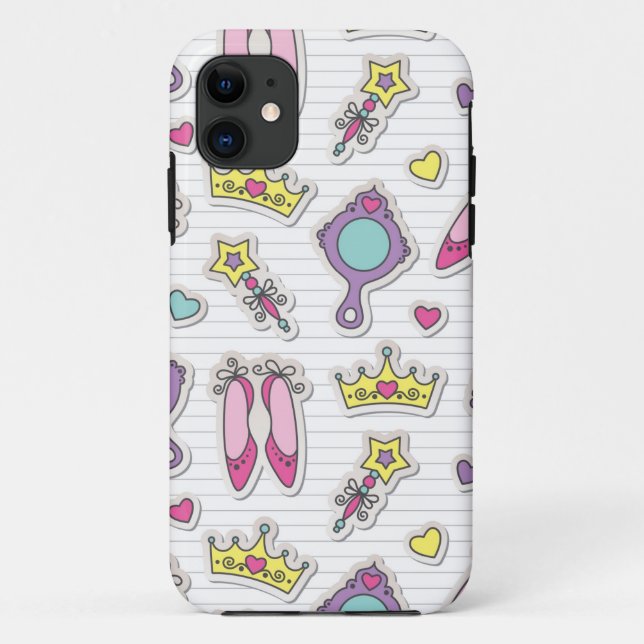 Capa Para iPhone Da Case-Mate teste padrão da princesa da borboleta (Verso)
