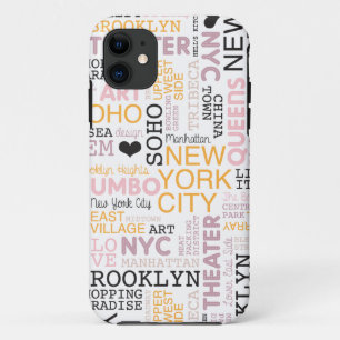 Capa Para iPhone Da Case-Mate Teste padrão da tipografia do texto da Nova Iorqu