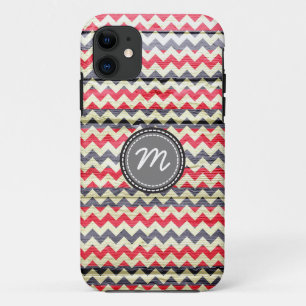 Capa Para iPhone Da Case-Mate Teste padrão de Chevron na madeira #8 do vintage