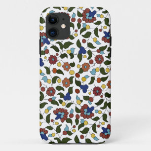 Capa Para iPhone Da Case-Mate Teste padrão de flor arménio - azul & branco