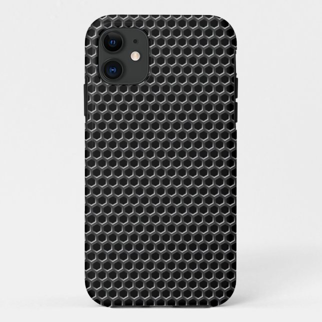 Capa Para iPhone Da Case-Mate Teste padrão de grade do metal - fundo (Verso)