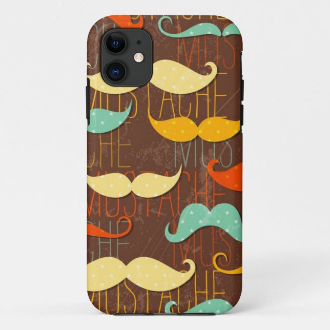 Capa Para iPhone Da Case-Mate Teste padrão do bigode (Verso)