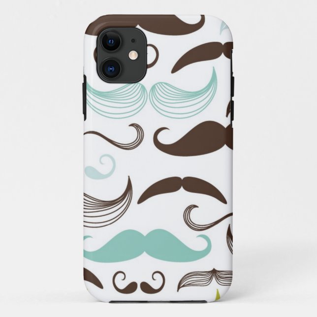 Capa Para iPhone Da Case-Mate Teste padrão do bigode, estilo retro 2 (Verso)