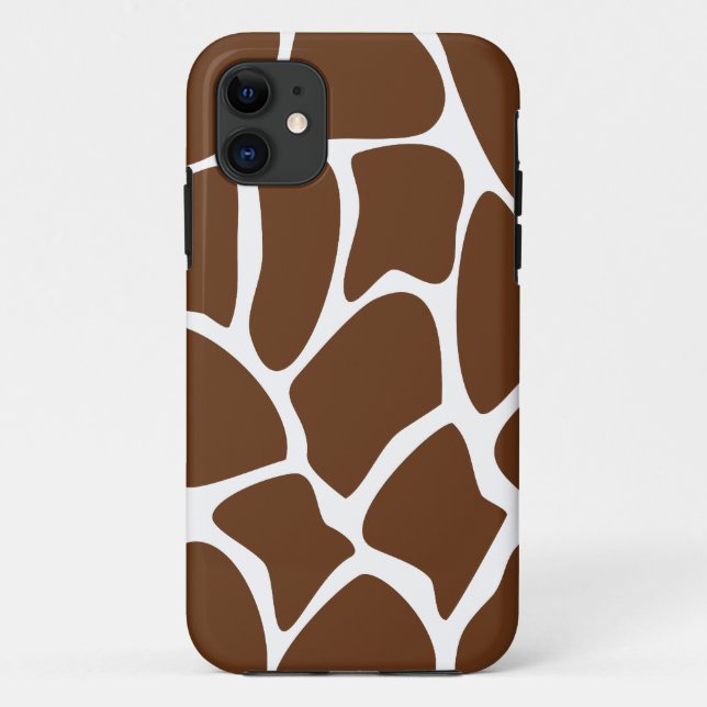 Capa Para iPhone Da Case-Mate Teste padrão do impressão do girafa em Brown. (Verso)