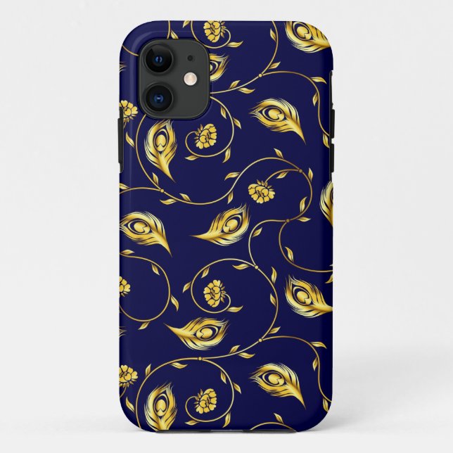 Capa Para iPhone Da Case-Mate Teste padrão do sari do pavão (Verso)