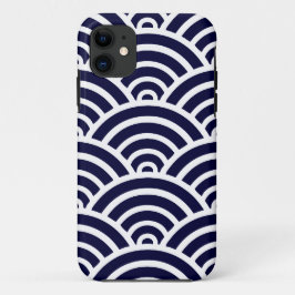 Capa Para iPhone Da Case-Mate Teste padrão do Scallop dos azuis marinhos & do