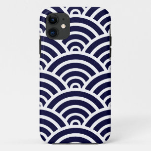 Capa Para iPhone Da Case-Mate Teste padrão do Scallop dos azuis marinhos & do