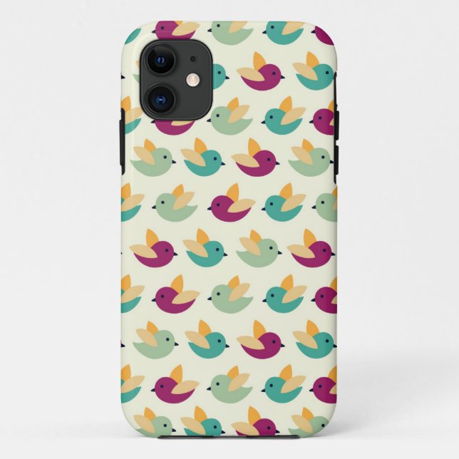 Capa Para iPhone Da Case-Mate Teste padrão dos pássaros (Verso)