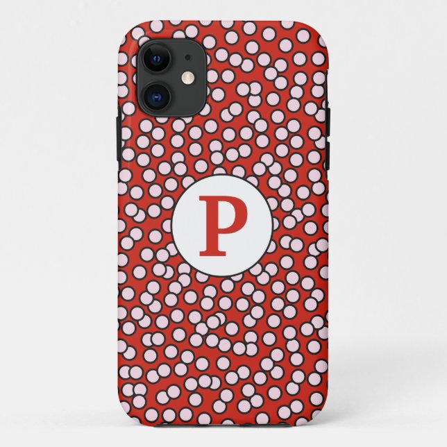 Capa Para iPhone Da Case-Mate Teste padrão Dotty do monograma (Verso)