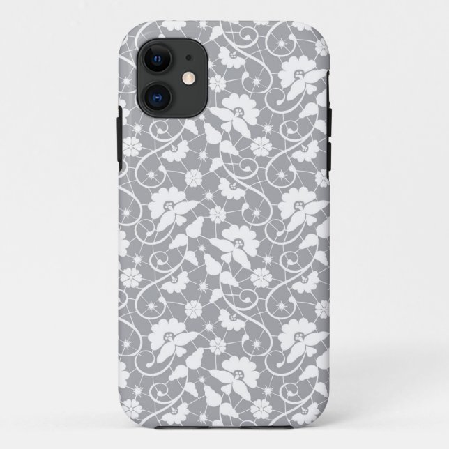 Capa Para iPhone Da Case-Mate Teste padrão floral do laço (Verso)