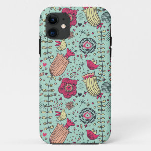 Capa Para iPhone Da Case-Mate Teste padrão floral dos desenhos animados com